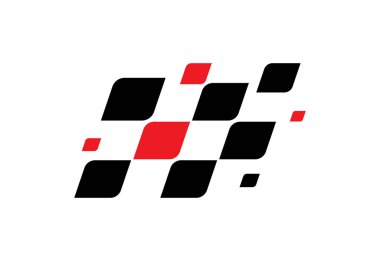 Yarış bayrağı tasarımı. Yarış bayrağı logosu. Yarış çizgileri. Spor damalı. Motorsport grafikleri.