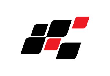 Yarış bayrağı tasarımı. Yarış bayrağı logosu. Yarış çizgileri. Spor damalı. Motorsport grafikleri.