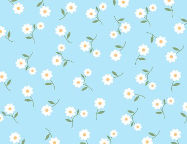 Çiçek desenleri pürüzsüz. Şirin papatya çiçeği. Küçük çiçek. Çiçek arkaplanı.