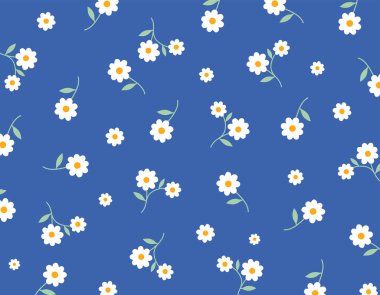 Çiçek desenleri pürüzsüz. Şirin papatya çiçeği. Küçük çiçek. Çiçek arkaplanı.