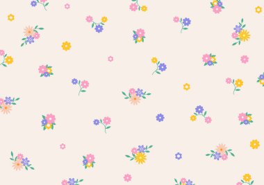 Çiçek desenleri pürüzsüz. Şirin papatya çiçeği. Küçük çiçek. Çiçek arkaplanı.