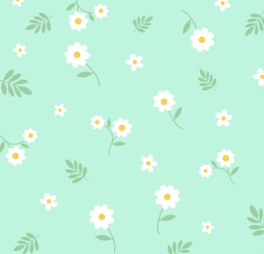 Çiçek desenleri pürüzsüz. Şirin papatya çiçeği. Küçük çiçek. Çiçek arkaplanı.