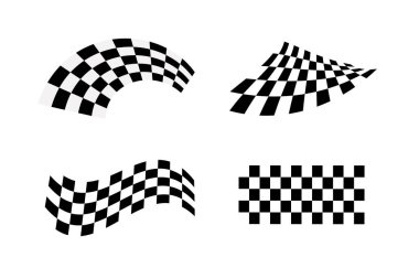 Yarış geçmişi. Damalı bayrak. Siyah beyaz dama. Bitiriliyor bayrak.