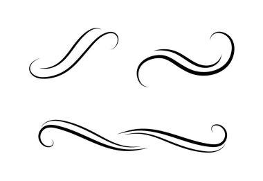 Klasik dekoratif çizgiler. Metin ayırıcılar. Hat sınırı. Hat ayırıcılar. Vektör illüstrasyonu