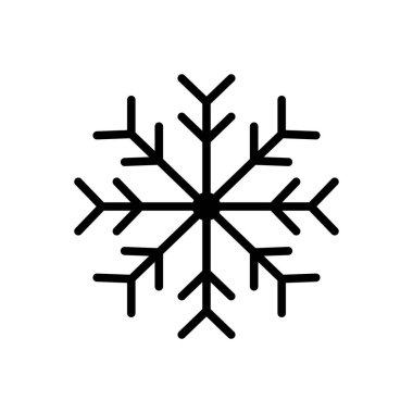 Kar tanesi ikonu. Kar ve kış ikonu. Noel için Kar Tanesi dekoratif elementi.