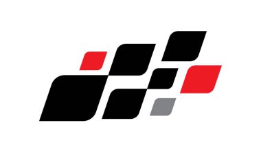 Yarış bayrağı tasarımı. Yarış bayrağı logosu. Yarış çizgileri. Spor damalı. Motorsport grafikleri.