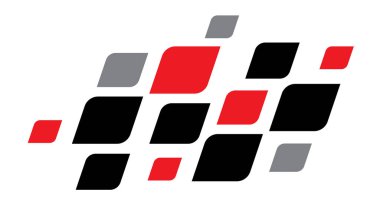 Yarış bayrağı tasarımı. Yarış çizgileri. Yarış bayrağı logosu. Spor damalı. Motorsport grafiği. Vektör