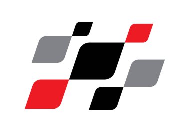 Yarış bayrağı tasarımı. Yarış çizgileri. Yarış bayrağı logosu. Spor damalı. Motorsport grafiği. Vektör