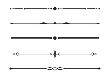Altçizgi ögesi kümesi. metin bölücü.