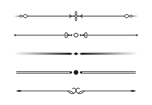 Set of Underline element. text divider.