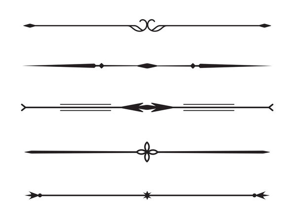 Set of Underline element. text divider.