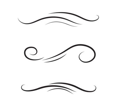 Klasik dekoratif çizgiler. Metin ayırıcılar. Hat sınırı. Satır ayırıcıları