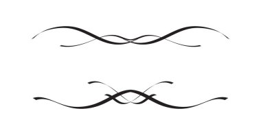 Klasik dekoratif çizgiler. Metin ayırıcılar. Hat sınırı. Satır ayırıcıları