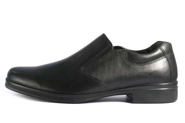 Chaussures Homme Cuir Noir Isolé Sur Fond Blanc Image En Vente