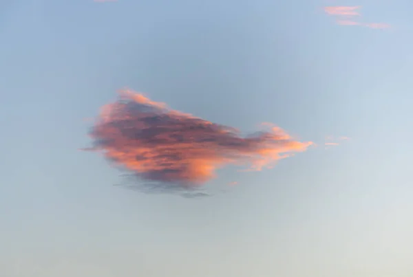 Небо Розовых Оранжевых Облаков Вечером Закате Alsace France — стоковое фото