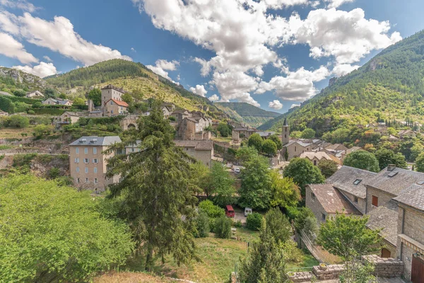 Villaggio Sainte Enimie Classificato Tra Borghi Più Belli Lozere Francia — Foto Stock