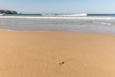 Iroise Denizi 'ndeki Pen Hat Plajı. Camaret, Crozon, Finistere, Brittany, Fransa, Avrupa