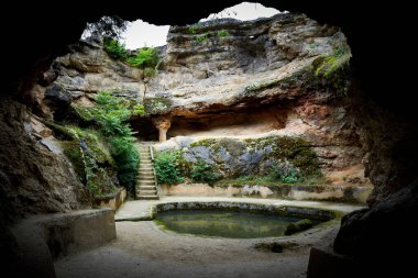 Geoagiu-Bai, Hunedoara / Romania - June 23 2023 : Antique roman thermal baths in Geoagiu-Bai clipart