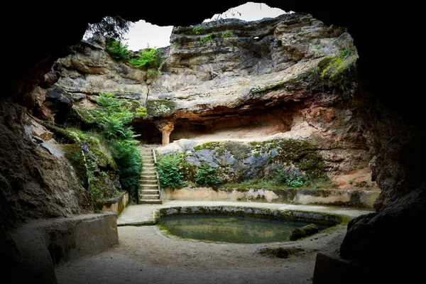 stock image Geoagiu-Bai, Hunedoara / Romania - June 23 2023 : Antique roman thermal baths in Geoagiu-Bai