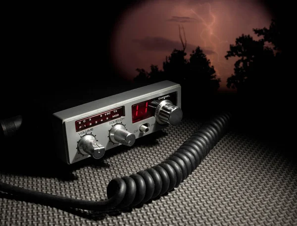 Rádio Bidirecional Definido Para Canal Durante Temporada Tempestades — Fotografia de Stock