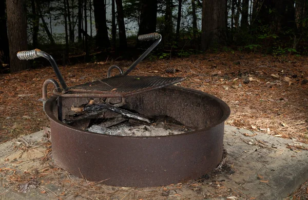Campsite grill at Jordan Lake in North Carolina