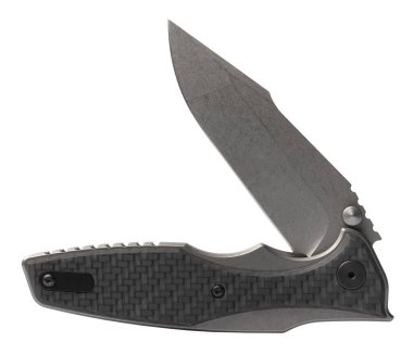 Folding tactical knife for self defense partially open