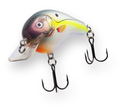 Isolated artificial fishing lure with shadow behind