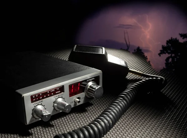 Tempestade Atrás Rádio Bidirecional Canal — Fotografia de Stock