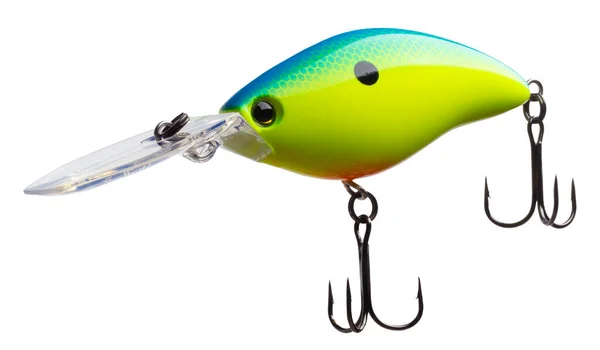 Angled View Deep Diving Yellow Blue Fishing Lure — Stock Photo, Image