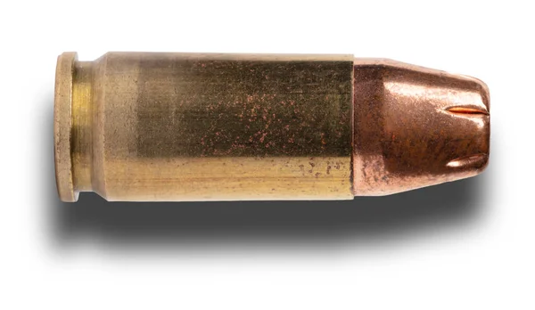 Caso Inizia Corrodere Munizioni Pistola Con Proiettile Punta Cava — Foto Stock