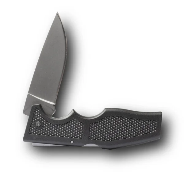 ドロップシャドウで保護するために運ぶことができる折りたたみナイフ — ストック写真