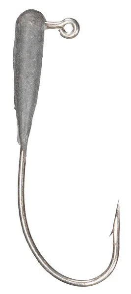 釣り人の端子タックル用に設計された滑らかなジグヘッドと付属フック — ストック写真