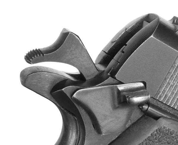 Pistola Semi Automática Com Segurança Isolamento Estúdio — Fotografia de Stock