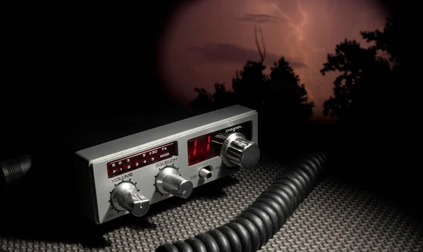 Emergency radio set to channel 11 during storm season