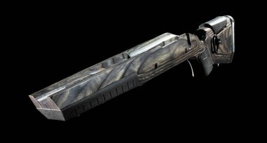 Siyah üzerine sürgülü aksiyon tüfeği için solak stok