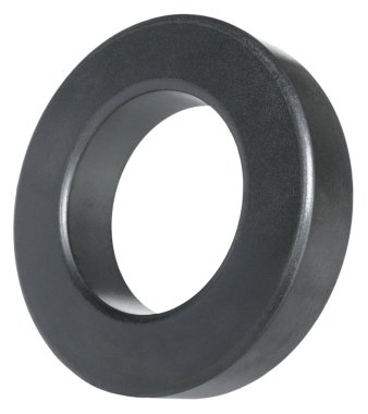 metal ring made from ferrite often used by cb radio operators to trap noise on their coax systems clipart