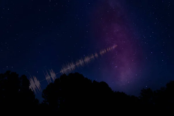 Signal Portion Milky Way Dark Night — Stock Photo, Image