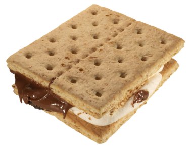 Büyük s 'more izole bir arka planda kamp yaparken favori.