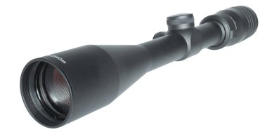 Tüfek optiği 49 mm hedefli les ve büyütme 4 'ten 12' ye kadar büyütebilir.