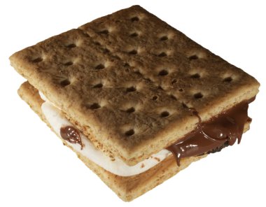 Ozzing kremalı Smore uzun bir yürüyüşten sonra yemeye hazır