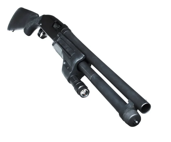 Weaponlight Attached Pump Home Defense Pump Action Shotgun Chambered Gauge — Stock Photo, Image