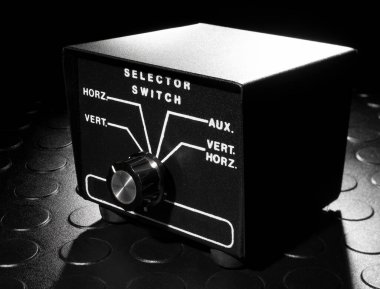 Selector switch for changing antennas on a shortwave or CB radio clipart