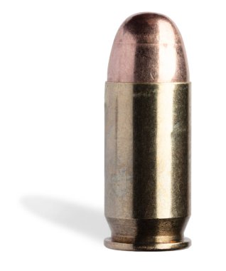 FMJ mermisi olan yarı otomatik bir tabanca için 45 şarjör..