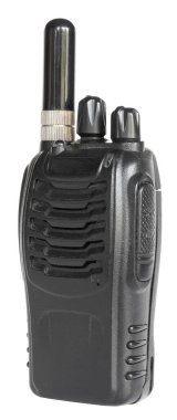 Kanallı kısa antenli siyah sesli ve beyaz arkaplanda izole edilmiş ses düğmeleri.