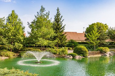 Dijon 'da sonbahar renklerinde bir Japon bahçesi. Le jardin japonais a Dijon aux couleurs de l'automne.