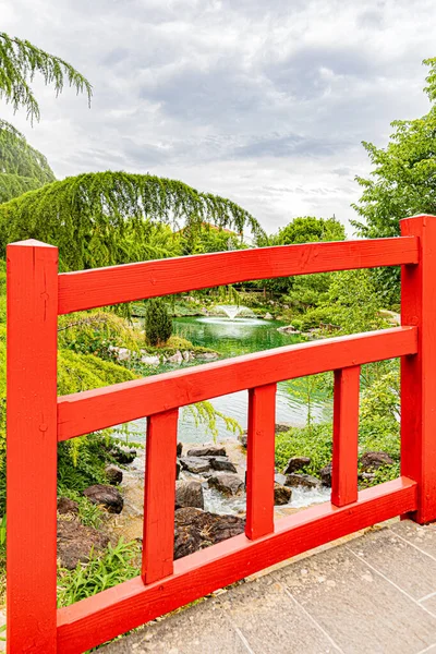Japoński Ogród Dijon Jesiennych Kolorach Jardin Japonais Dijon Aux Couleurs — Zdjęcie stockowe