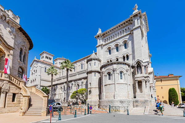 Monaco Its Charms Height Summer Scorching Heat Church Sainte Dvote — Stock Photo, Image