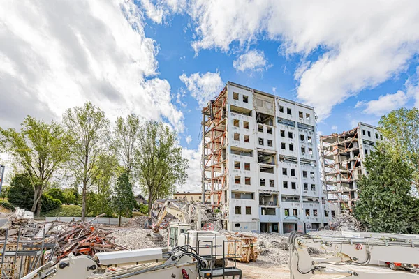 Boutaric Block Flats Gresilles District Dijon Its Demolition Nibbling Barre — Stock Photo, Image