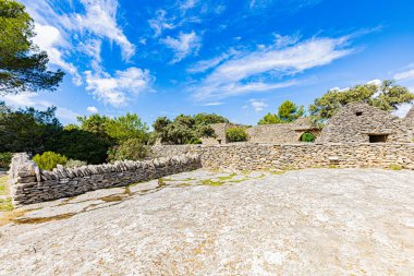 Mineral architecture of the village of Gordes in the Vaucluse department of France on September 25, 2025. Voted the most beautiful village in the world in 2023 by the American tourist magazine Travel + Leisure.