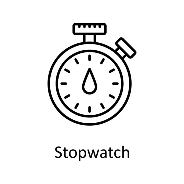 Icona Del Contorno Vettoriale Del Cronometro Illustrazione Del Design Simbolo — Vettoriale Stock